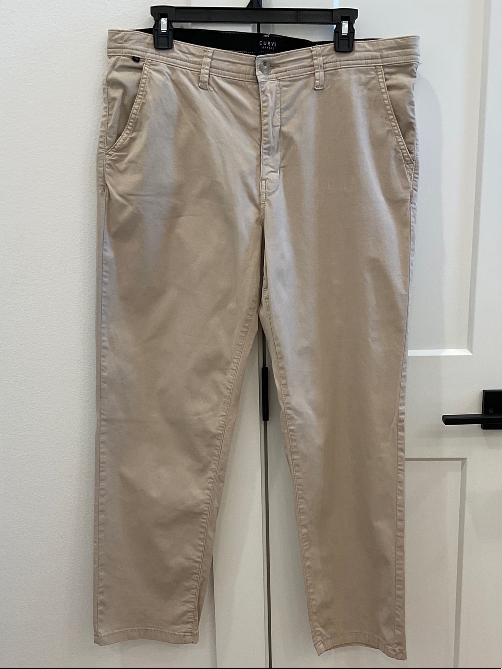 Straight Leg Women's Pants in Light Khaki - Classic Everyday Style